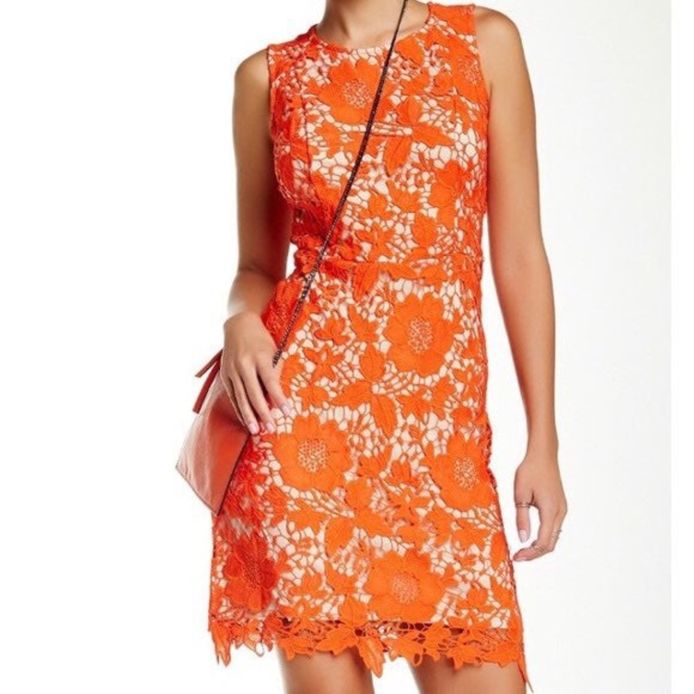 ECI Lace Dress Tomato (orange) Sz10